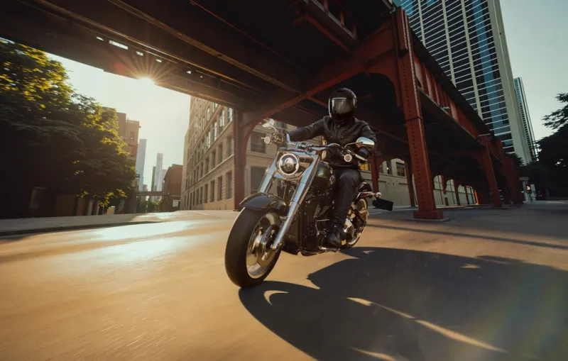 Harley-Davidson Fat Boy in Action